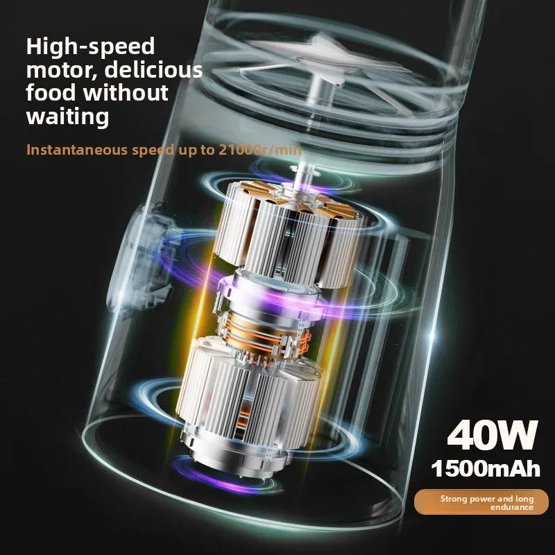 New Portable Rechargeable Mini Juicer: Multi-Functional for Home Use, Suitable for Baby Food, Ice Crushing, Juice Making