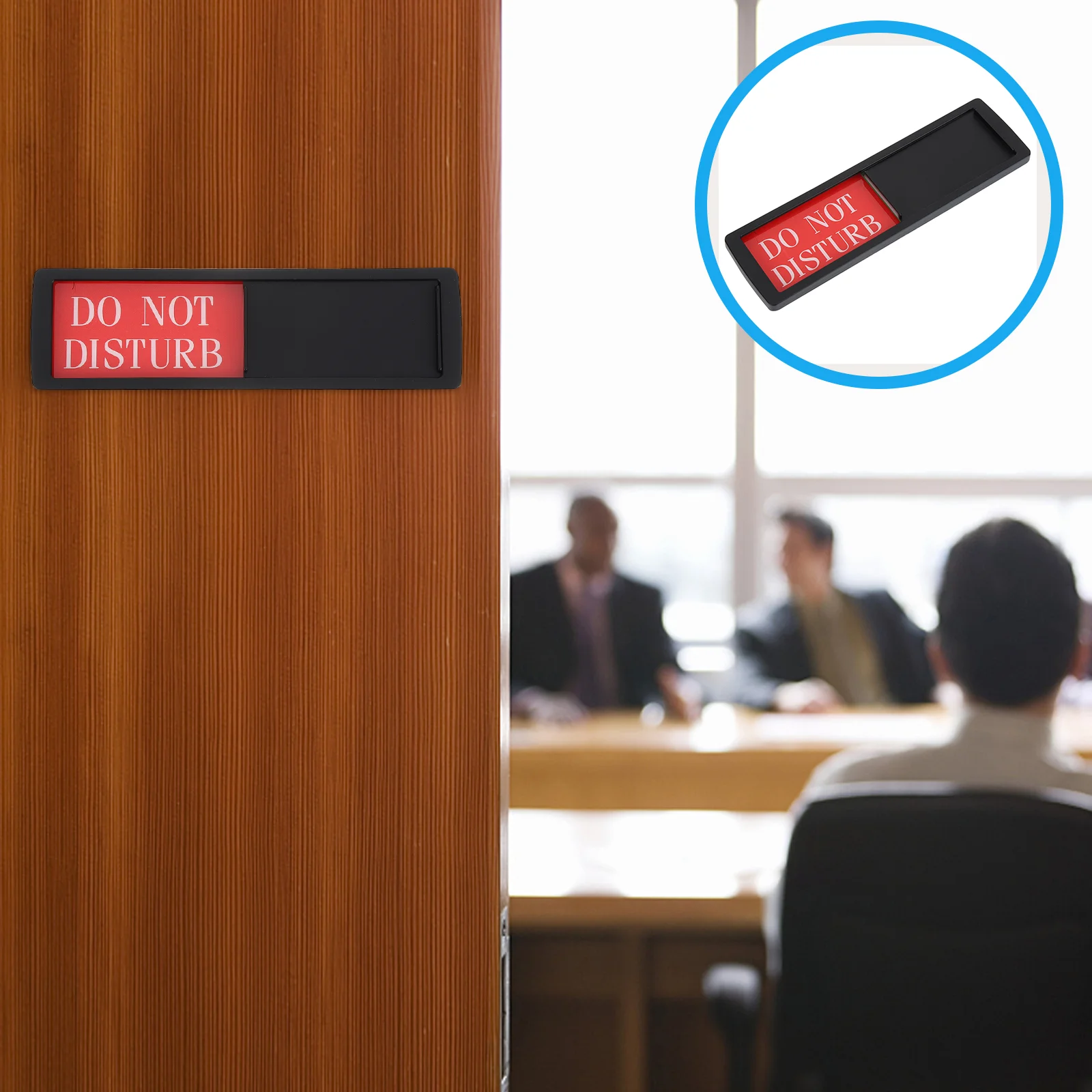 

1 Piece Magnetic Sliding Door Sign Privacy Indicator Office No Disturb Knock Before Entry Acrylic Print ABS Coated for Bedrooms