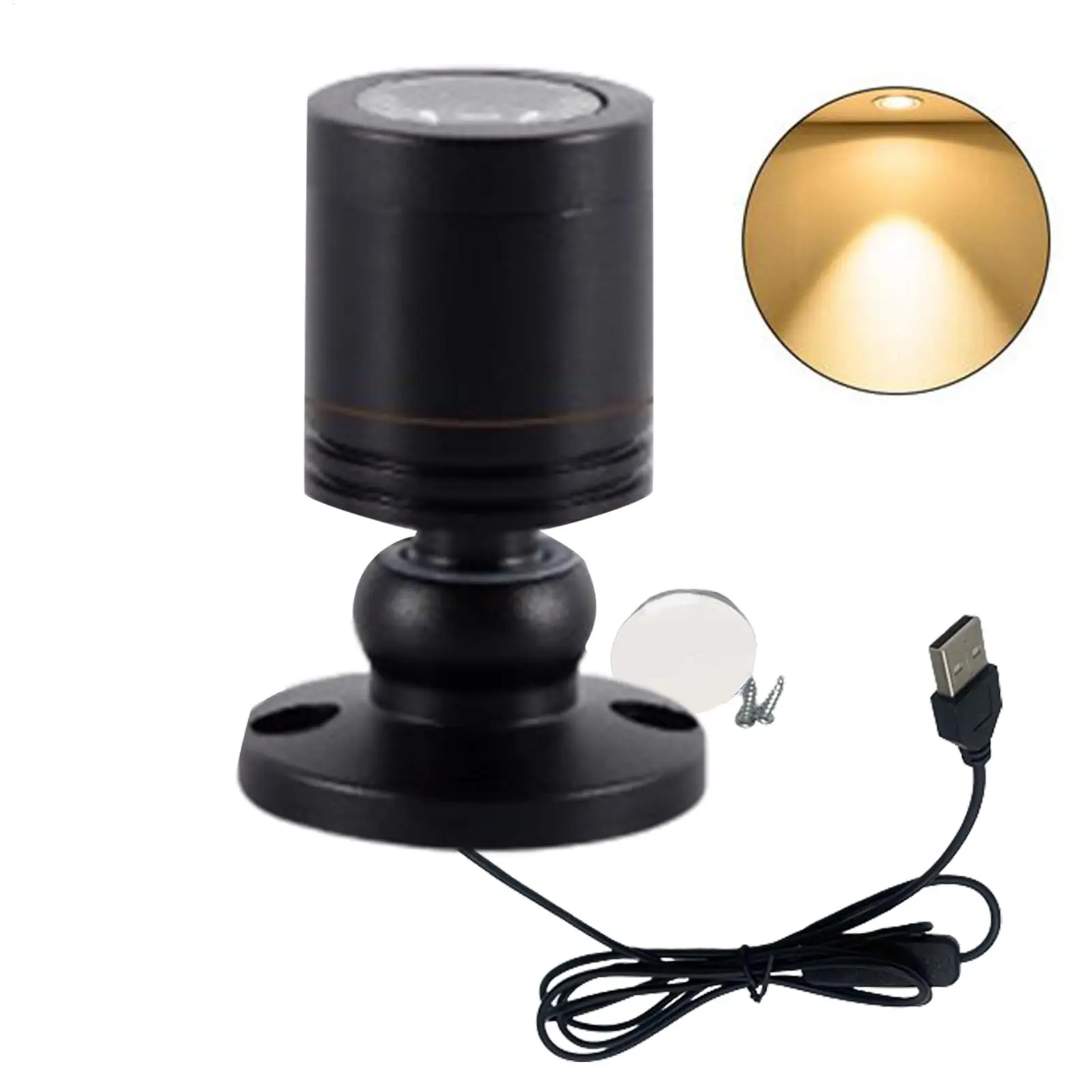 Mini USB Spotlight Adjustable & Dimmable Accent Light Small Focus Light  Indoor Lighting for Jewelry Plants Display, Home Retail