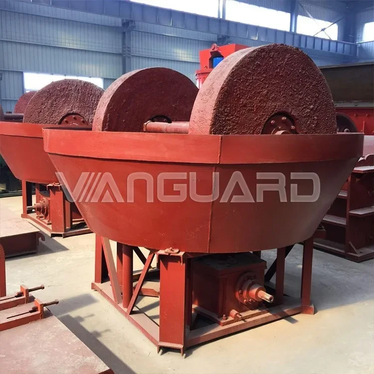 China Supplier 1100 1200 1400 1600 Gold Grinding Machine Gold Plant Wet Pan Mill