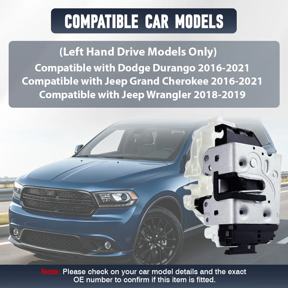 

Front Left Door Lock Latch Actuator for Dodge Durango Jeep Grand Cherokee 2016-2021 Wrangler 2018-2019 68250661AC