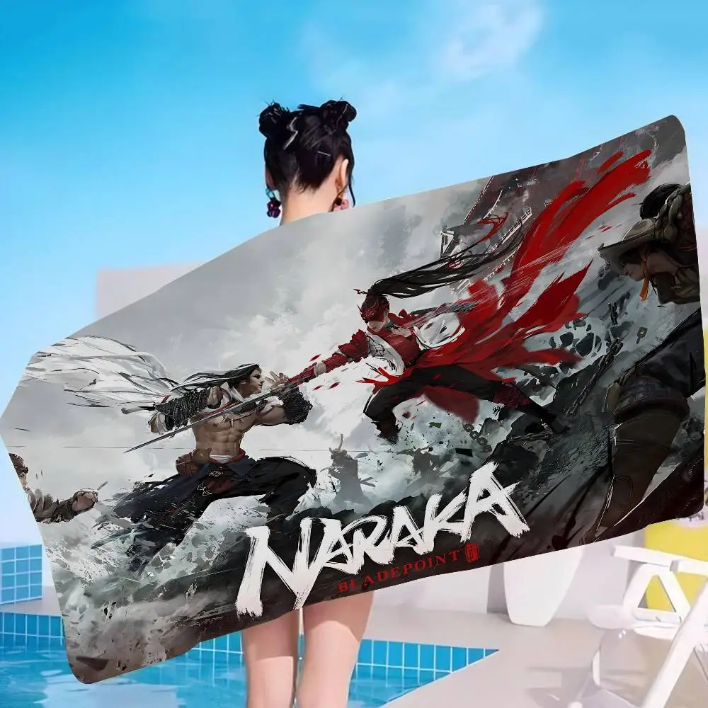 Battle Royale Game N-Naraka Bladepoint Microfiber Beach Towel Absorbent Quick dry Soft Yoga Swimming Resort Mountain Towel