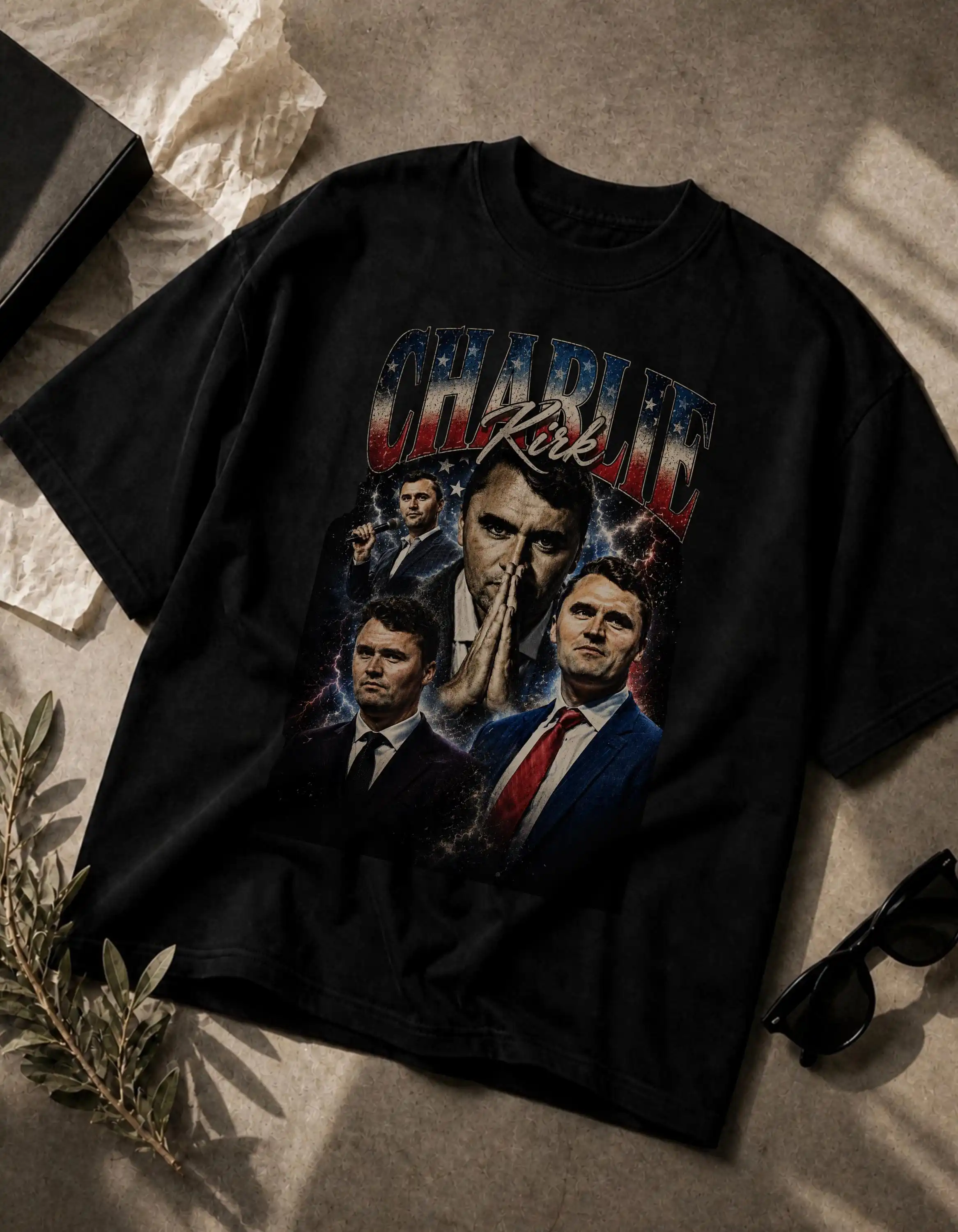 Charlie Kirk Vintage Graphic T-Shirt, Pray for Charlie Kirk, Activism Tee Shirt, Vintage Charlie Kirk Shirt