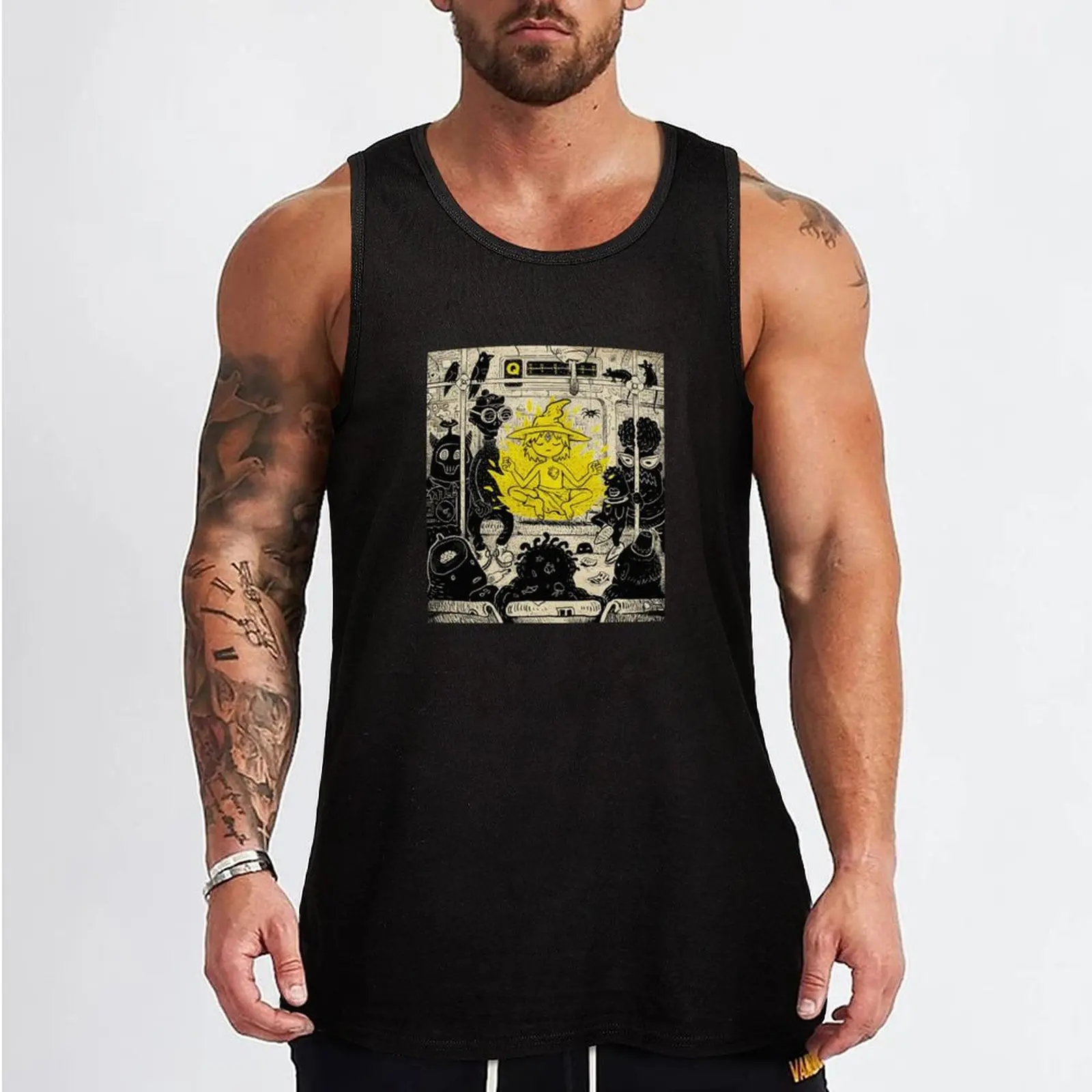 Wagon Art Gospel Tank Top bodybuilding men tops gym men Men's summer t-shirt