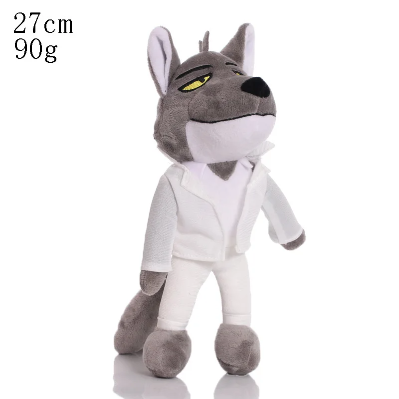 The Bad Guys Mr. Wolf Brinquedo de pelúcia Kawaii Bonito Anime Animal Boneca Cobra Piranha Animal de pelúcia Presente para crianças Personagem de filme quente