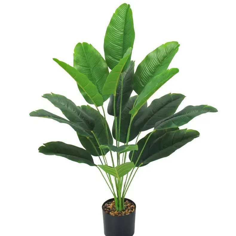 Artificial Banana Leaves 9 To 12 Leaves Fake Palm Leaves Large Tropical Palm Trees Simulate Green Plants for Home Decoration