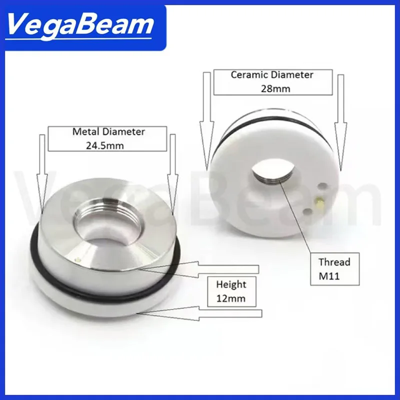Ceramiczny pierścień laserowy D28 D32, ceramiczna głowica tnąca laserowa M11/M14 do Raytools/WSX Precitec BOCI do głowic tnących laserem światłowodowym