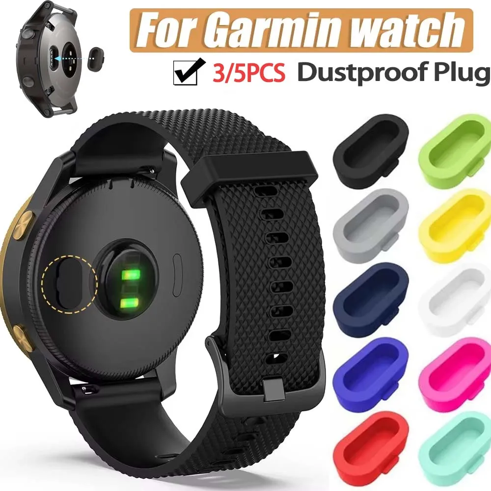 

3/5 PCS Dustproof Plug Cover Cap For Garmin Fenix 5 6 6S 6X 7S 7X 8 Venu Vivoactive 3 4 5 Forerunner 165 265 Charging Port Case