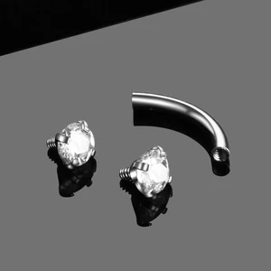 Aço cirúrgico Daith Rook Brinco para Homens e Mulheres, Barbell Curvo, Anéis de Sobrancelha, Piercing Jóias, 16G, 6mm, 8mm, 10mm, 1 Pc 8 principais vendas aneis aço cirurgico - №7