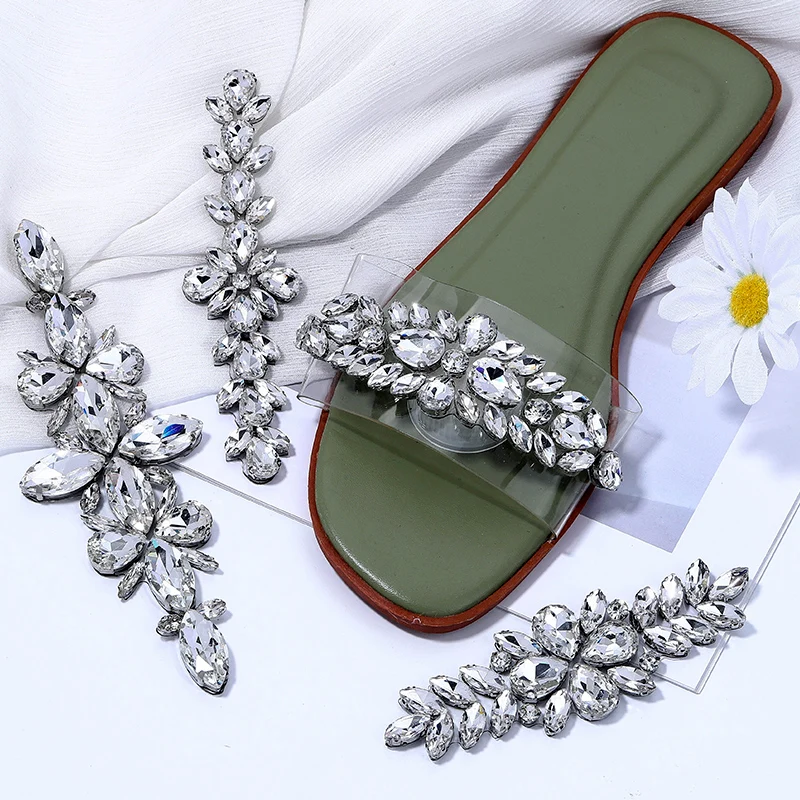 QIAO Crystal Clear Hotfix Rhinestones Diamond Iron-On Ornament for Clothing Bag Hoodie Decorations Accessories