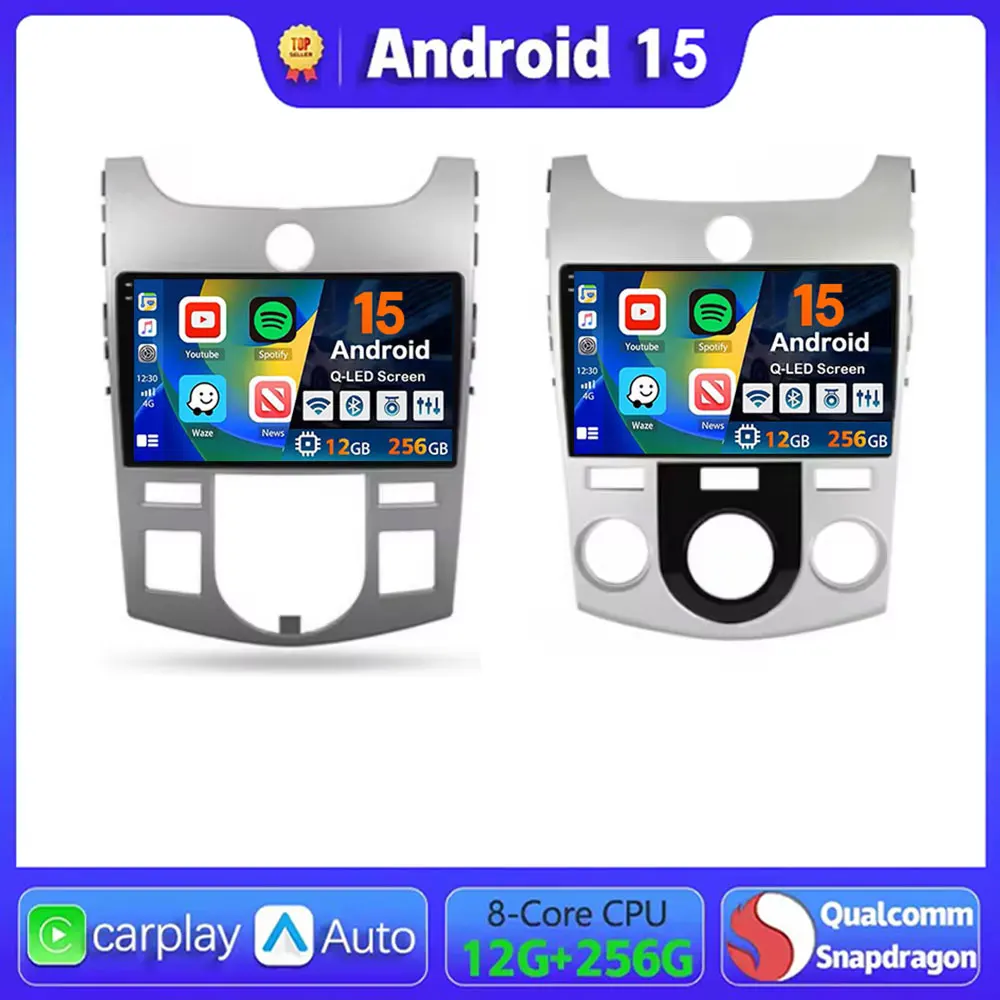 

Android 15 Car Radio Carplay For KIA Forte Cerato 2 TD 2008 2009 - 2013 Multimedia Navigation Player Stereo GPS DVD Head QLED 4G
