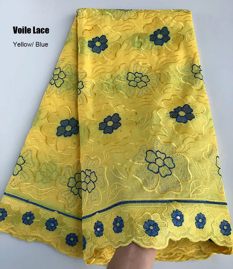 5 yards very soft African Swiss Voile lace with stones Nigerian Ghana Dubai textured inspired fabric sewing clothes