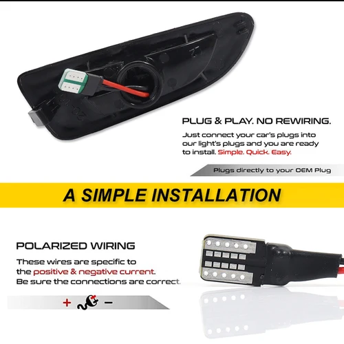 Imagen 2 del producto 2 uds Led indicador lateral dinámico luz de señal de giro intermitente secuencial para Buick Excelle Sail 3 para Chevrolet Monza Sail 3 Cavalier