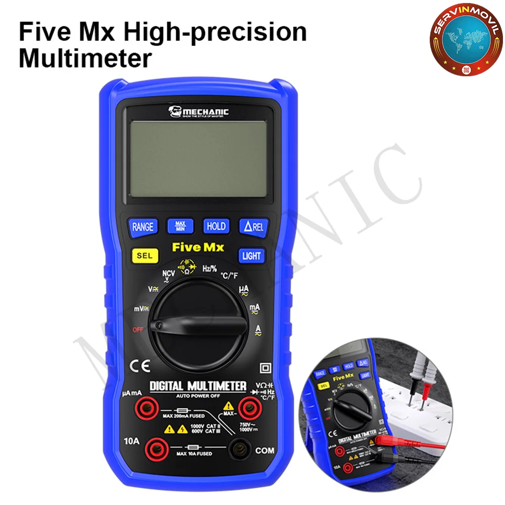 

MECHANIC Five Mx Digital Multimeter Four-bit Semi NCV Measurement Temperature Detection High-precision Anti Burn True RMS Tester