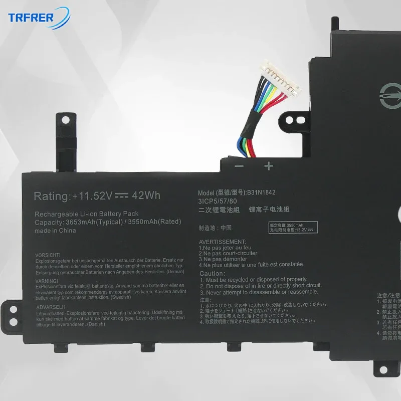 

B31N1842 laptop battery for SUS VivoBook S531FA V531FL V531FA X531FA S15 S531FL S530FA-EJ042T 3ICP5/57/80 11.52V 42Wh