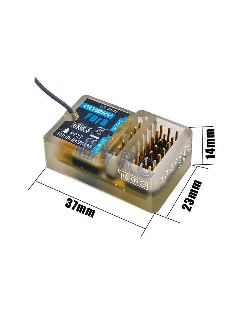 SkyCityFPV FlySky FBr8 8-kanaals waterdichte ontvanger Geschikte afstandsbediening Auto/schip Verbeterde versie Ontvanger Lang/kort FPV - afbeelding 2