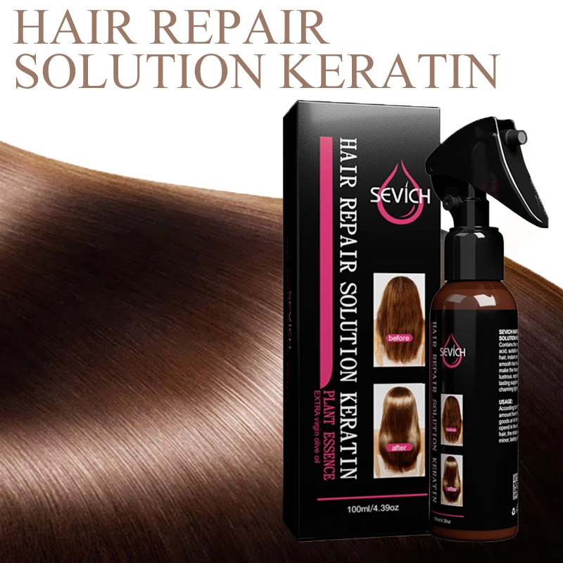 Sevich Hair Repairs Keratin Hair Mask Spray Natural Hair Care Moisturizin Hair Shiny Soft Smoothing Leave-In Conditioner 100ml