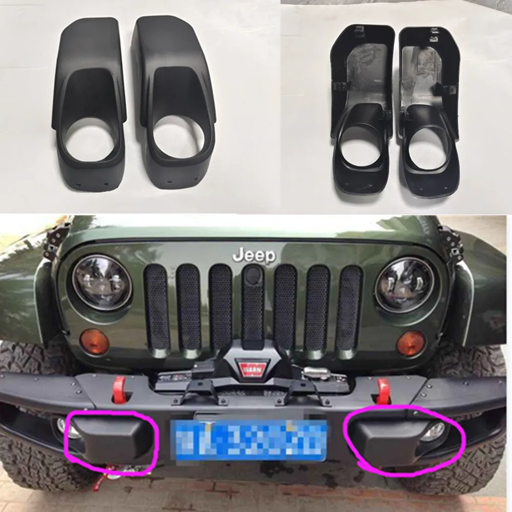 

10th anniversary Front Bumper Fog Lamp Cover Plastic Cover For Jeep For Wrangler JK 2007-2017 J087-7 LantSun