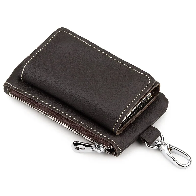 

2025 New Arrivals Genuine Leather Key Holder Wallet Multi Function Card Pouch Minimalist Design