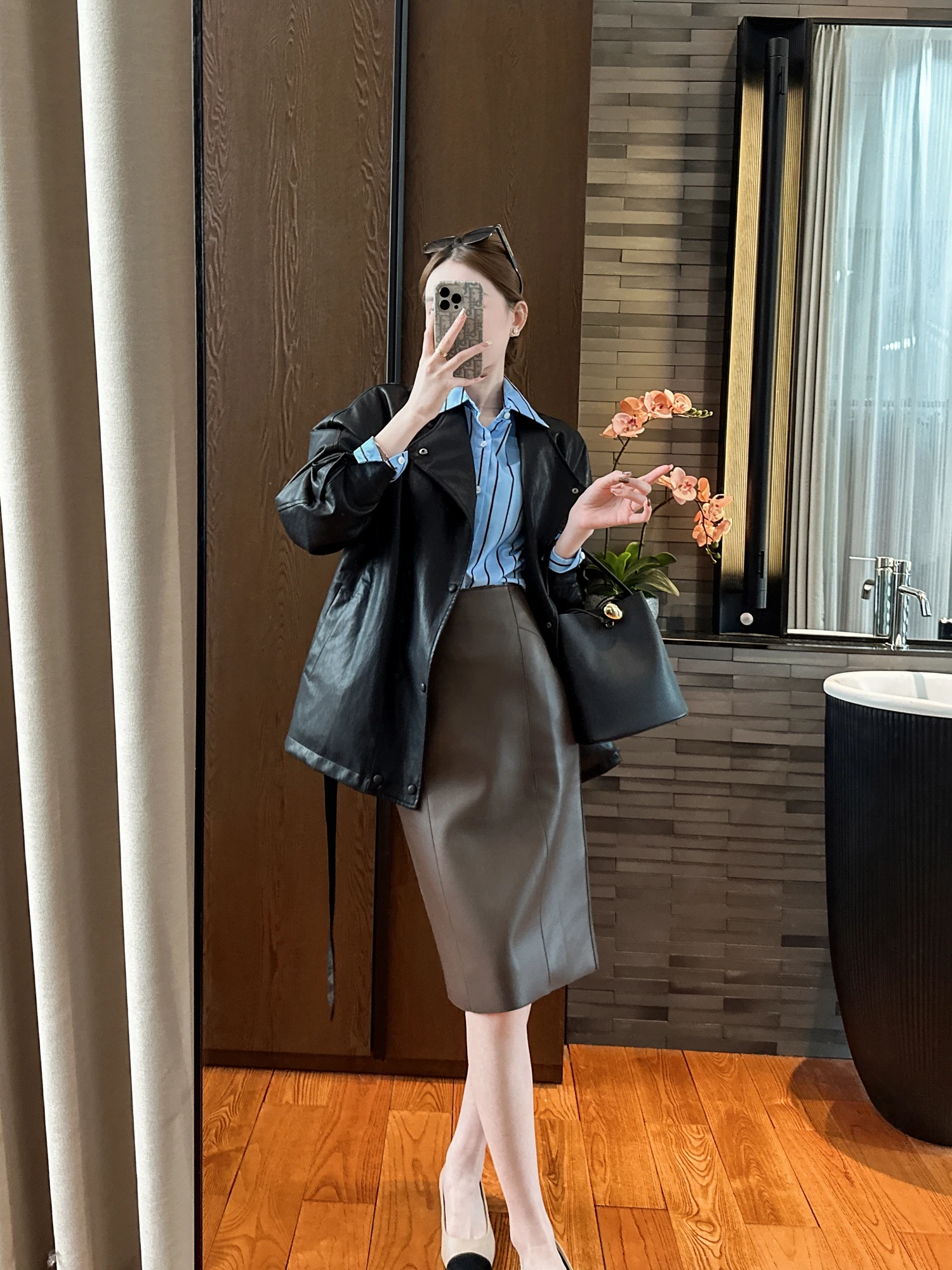 Vous voir lourd en cuir PU coton Jaet Bla ourlet asymétrique Arc ample singe hiver chaud trajet Sle manteau pour femme