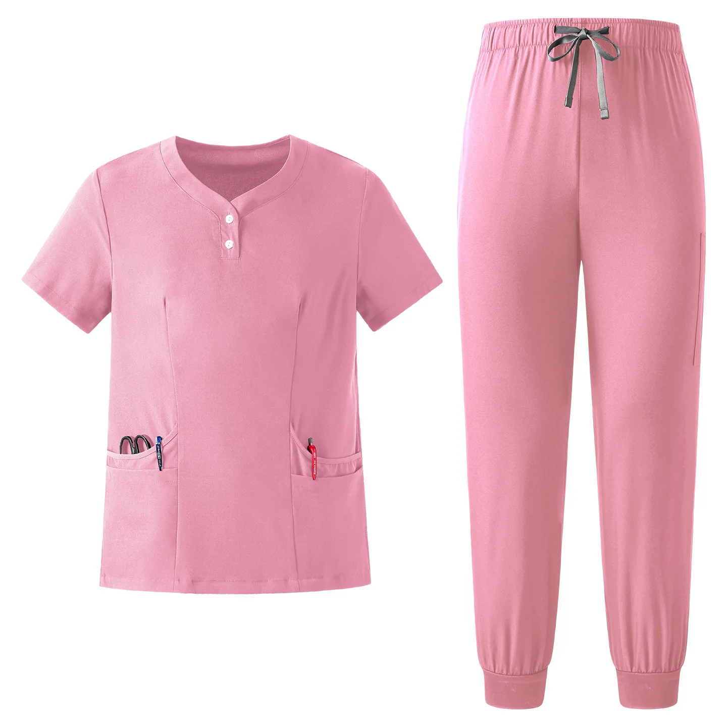 Ensemble de vêtements de toilette extensibles à séchage rapide, col en v, pour médecin et infirmière, pour Salon de beauté, salle d'opération, vêtements de toilette séparés