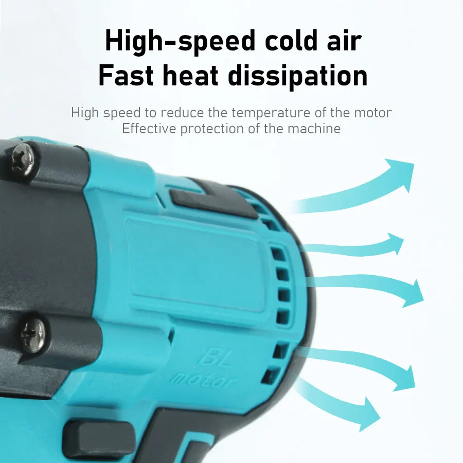 Electric Rivet Gun Rechargeable Lithium-ion Riveting Machine Aluminium Alloy Automatic Rivet Gun (without Battery)