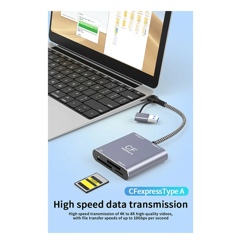 A29F-Cfexpress 3In1 Typea SD TF High Speed Card Reader USB3.2 Gen2 10Gbps USB-C Hub
