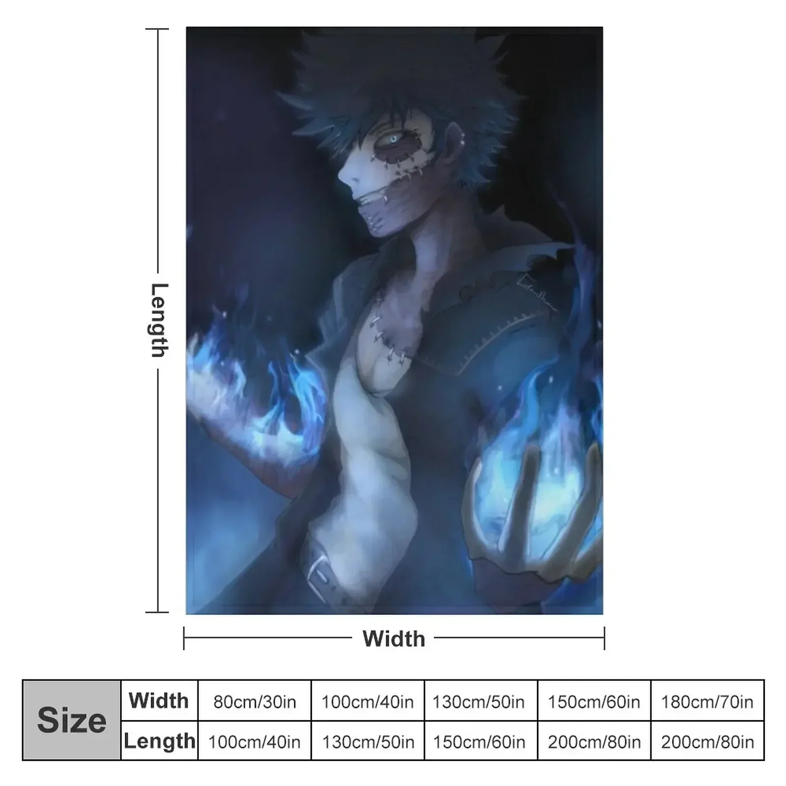 Boku No Hero Dabi Scarred But Still Blazing Throw Blanket warm winter Sofa Throw Tourist Luxury Decorative Throw Furry Blankets