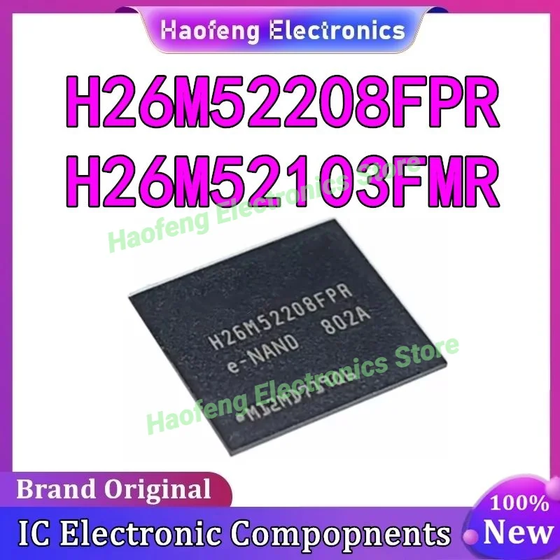 2 peças h26m52103fmr h26m52208fpr bga chip ic 100% novo original em estoque