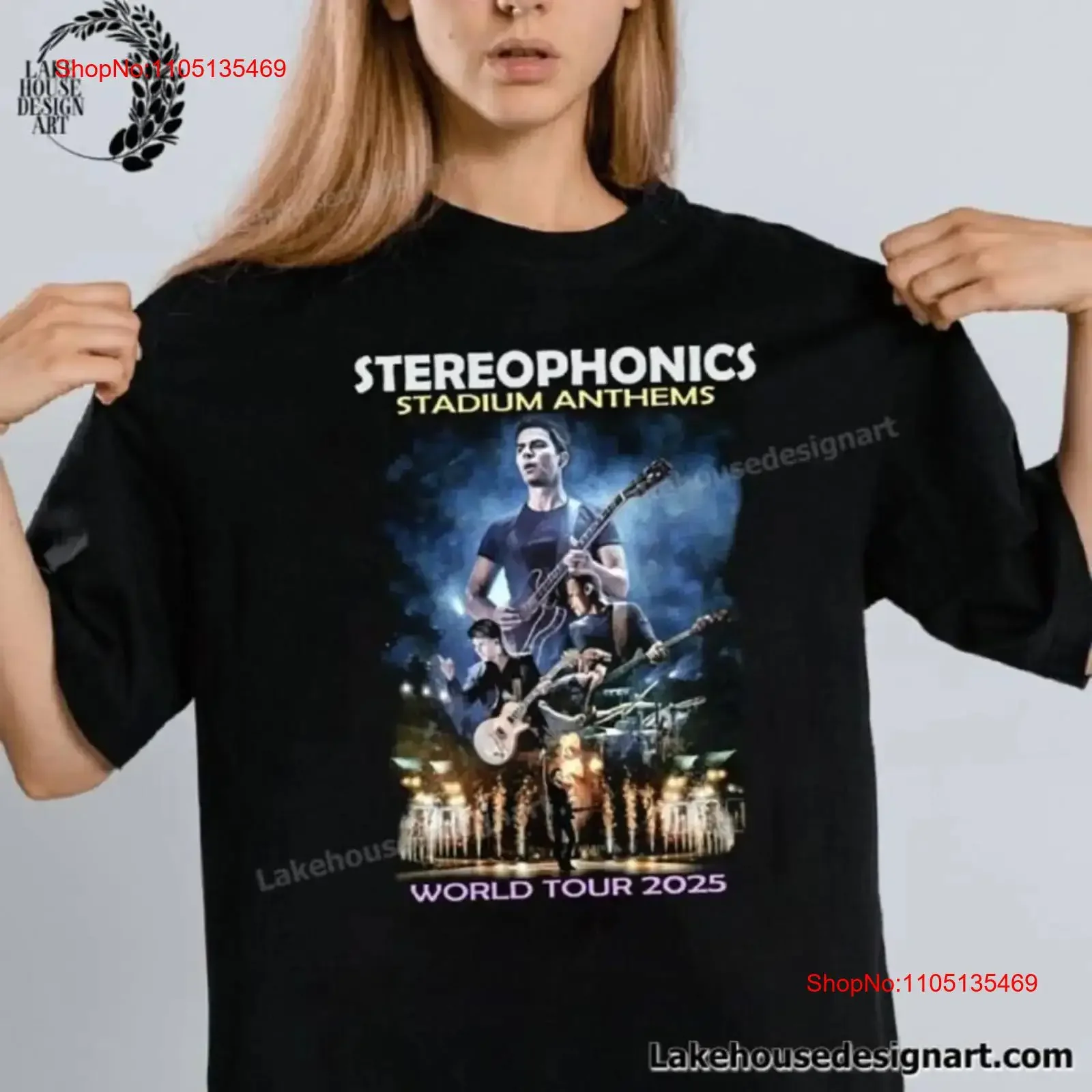 Stereophonics World Tour 2025 T shirt For Fan vintage Washed homme Unisex designer clothes Stylish Slightly graphic
