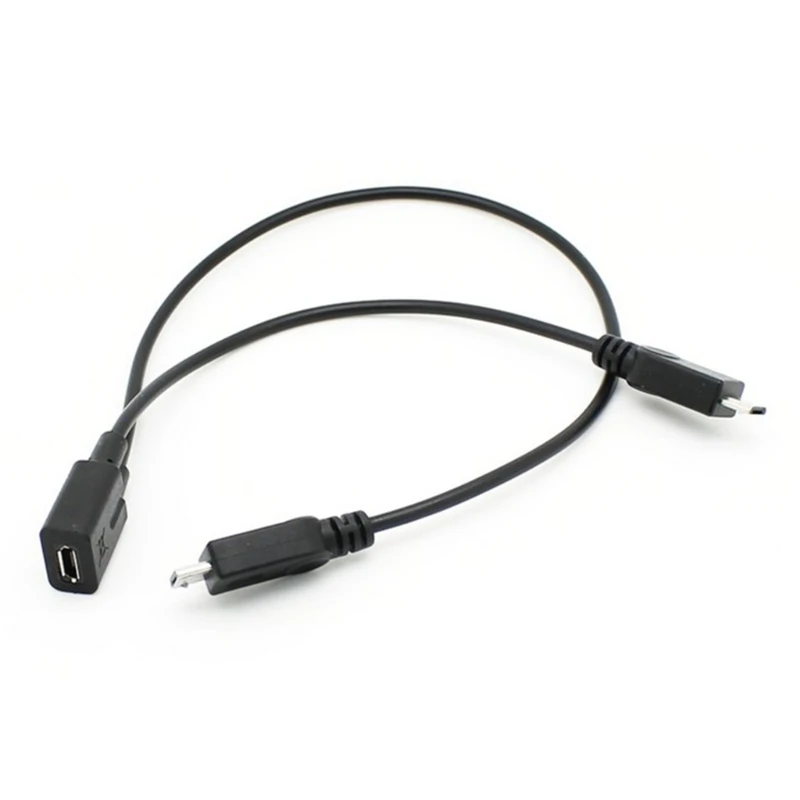 Micro USB Fêmea 1 a 2 Micro USB Masculino Divisor Extensão Carga Fio
