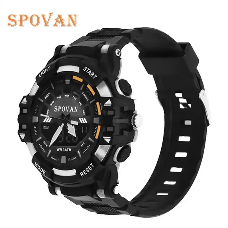 SPOVAN Brand Digital Outdoor Sports Watches Fashion Chronograph Quartz Wristwatches Waterproof for Men Women Reloj Hombre Mujer