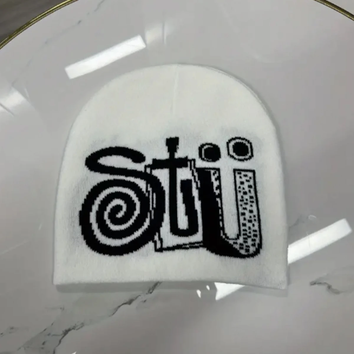 STU Letter Jacquard y2k hipop Knitted Hat, Fashionable And Cool Beanie Hat Suitable For Daily Use, Ideal choice for Gifts