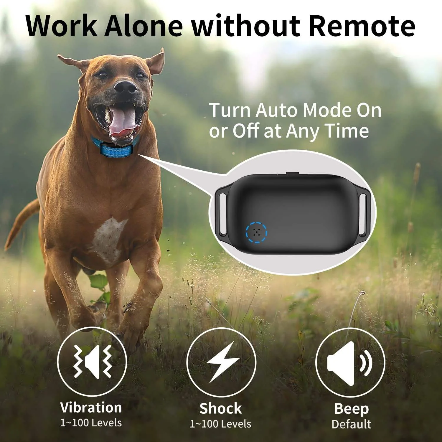 2-in-1リモート式ドッグトレーニング首輪。IPX7防水規 - Dog Training Collar Remote 1000M Beep のレビューと価格