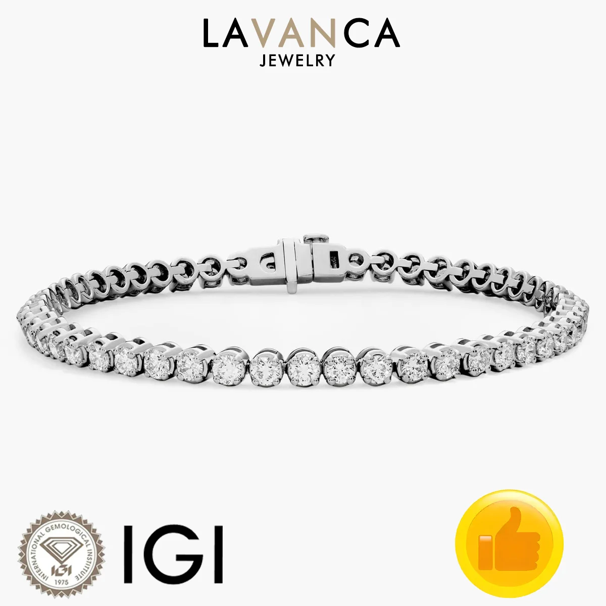2.9mm Round Lab Diamond Tennis Bracelet  VVS/VS Lab Created Diamond Luxury Bracelet 9K/14K Gold Lab Grown Diamonds Line Bracelet