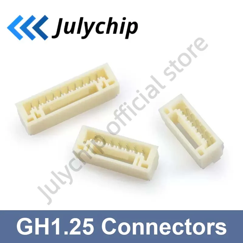 

10pcs GH1.25 2P/3/4/5/6/7/8/10P Horizontal 1.25mm Pitch Connector with Buckle and Locking Connector