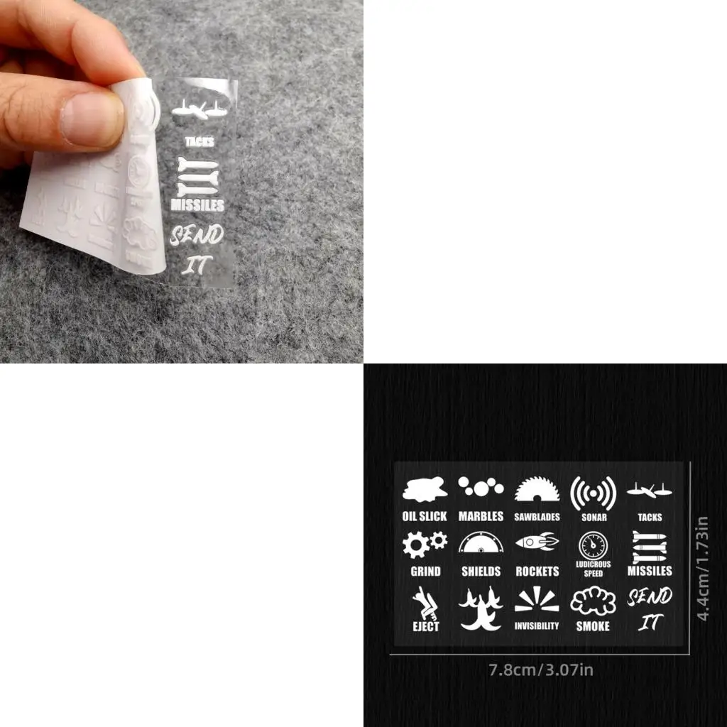  Precisely Cut 1.91cm Car Switches Panel Stickers Adhesive Sheet Decorative Labels Decals For Window Button Enhancement