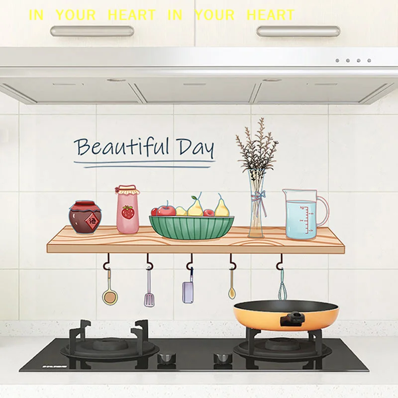【X】1 Sheet 30*90cm 60*90cm Self-Adhesive Kitchen Oil-Proof Stickers Heat-Resistant, Waterproof And Oil-Proof Cabinet Stickers