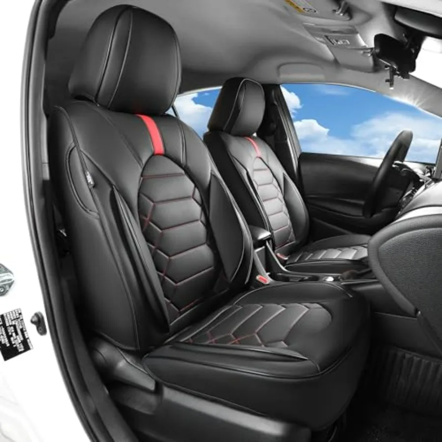 

Чехлы для автомобильных сидений из искусственной кожи - Полный комплект чехлов для сидений из искусственной кожи с текстурой наппа - Водонепроницаемые, дышащие, универсальные чехлы для сидений