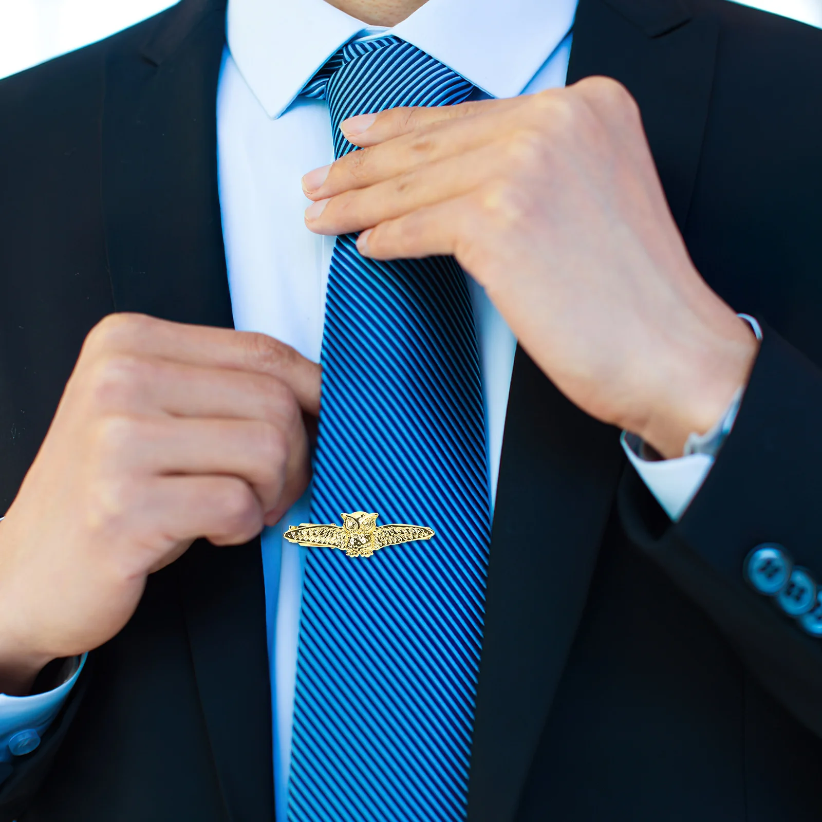 

Gold Owl Tie Clip Durable Business Suit Wedding Regular Necktie Clip Classic Men Accessory Necktie Bar