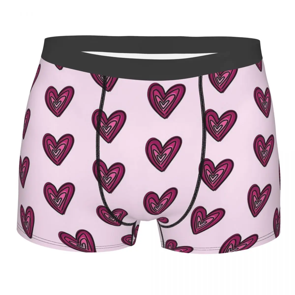 Valentines Hearts Man's Boxer Briefs Breathable Funny Underpants High Quality Print Shorts Birthday Gifts