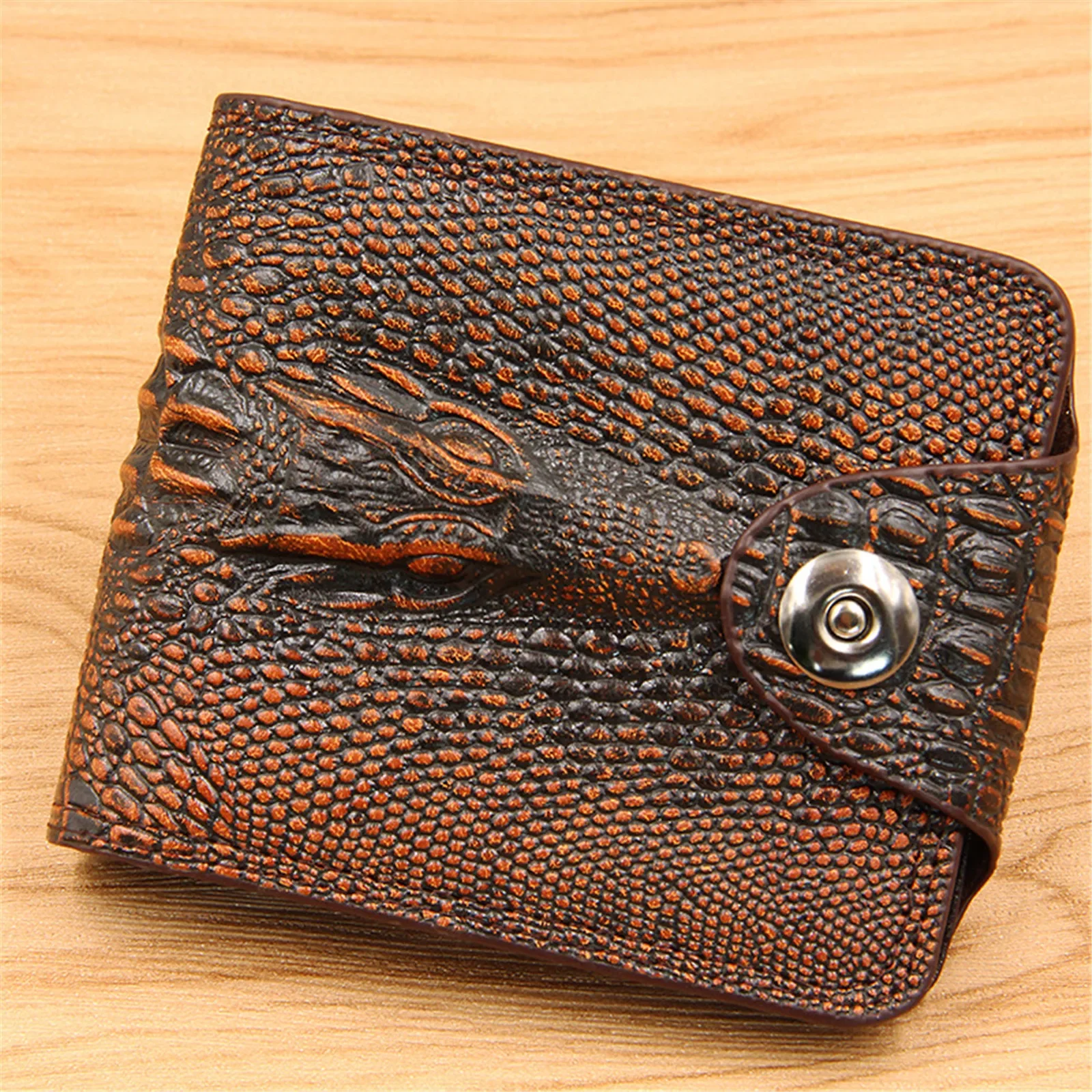 2024 Crocodile Skin Wallet Men Genuine Leather Small Zipper Short Wallets Credit Card Holders Coin Pocket Male Purse Alligator