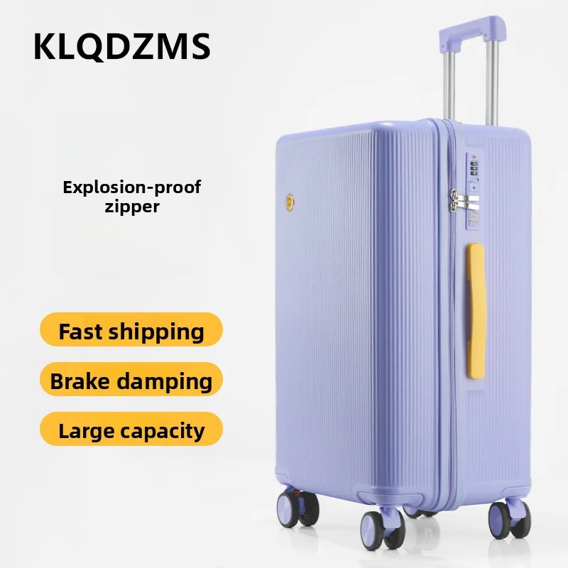 KLQDZMS Gepäck 20"22"24"26"28 Zoll Große Kapazität Trolley Fall ABS + PC Boarding Box Damen Universal Rad Roll Koffer
