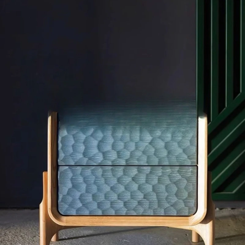 

Bedside table Home villa Bedroom locker 2 chest cabinet Solid wood locker