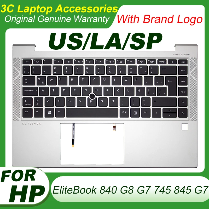 US/Latin/Spanish Laptop keyboard FOR HP EliteBook 840 G8 745 845 G7 M07090-001 M36312-001 with palmrest upper cover backlight