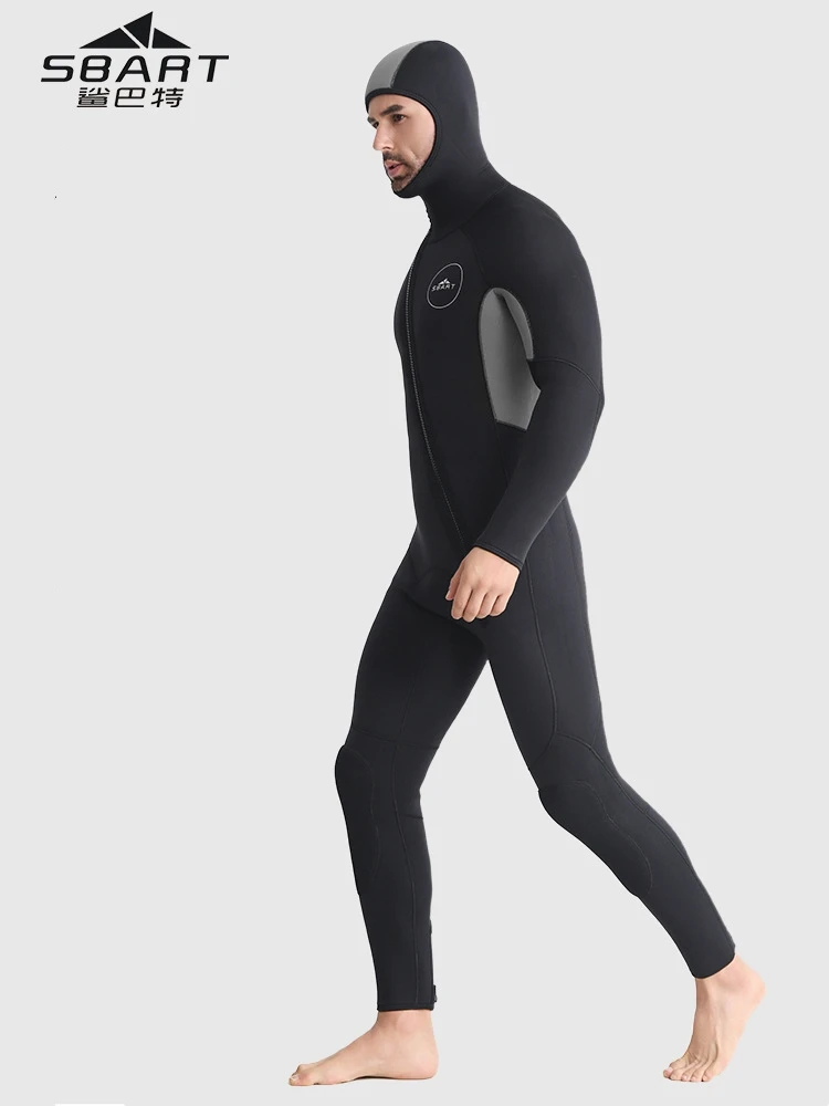 

5MM Neoprene Keep Warm Spearfishing Kayaking Snorkeling Surfing Diving Suit Hood Scuba UnderWater Hunting Drifting Swim WetSuit