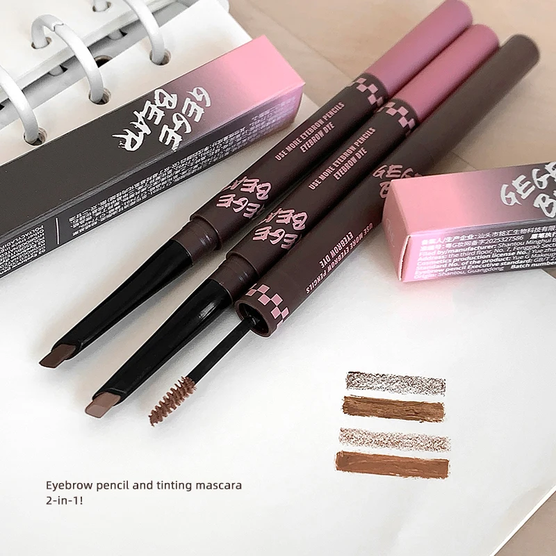 Gege Bear 2-in-1 Eyebrow Pen, Eyebrow Dyeing Cream, Hair Flu, Wild Eyebrow, Multi functional