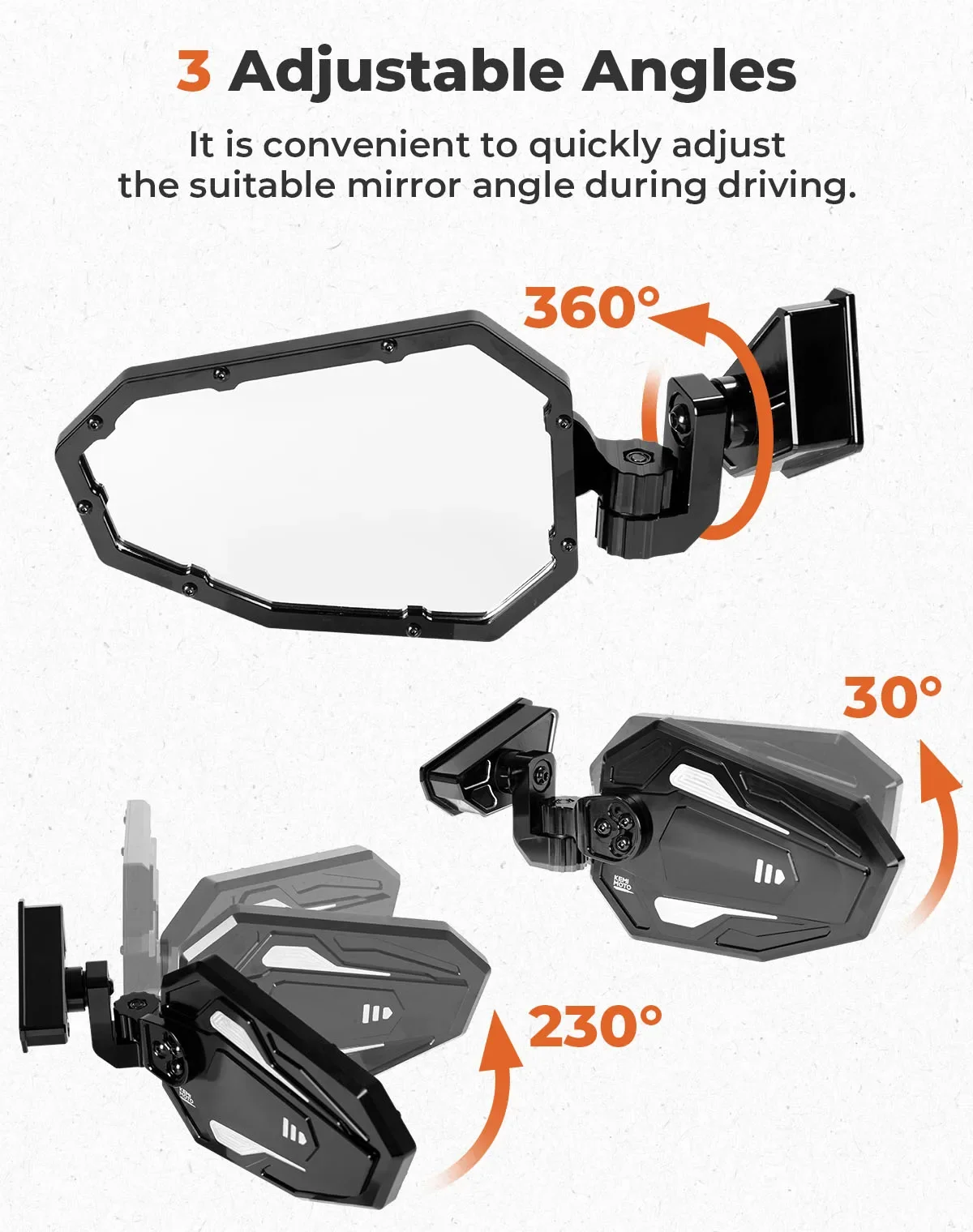 UTV Side Rear View Mirrors Aluminum For Can-am Maverick R X RS 2024 Enhanced Visibility Safety Adjustable Angles Folding Mirror