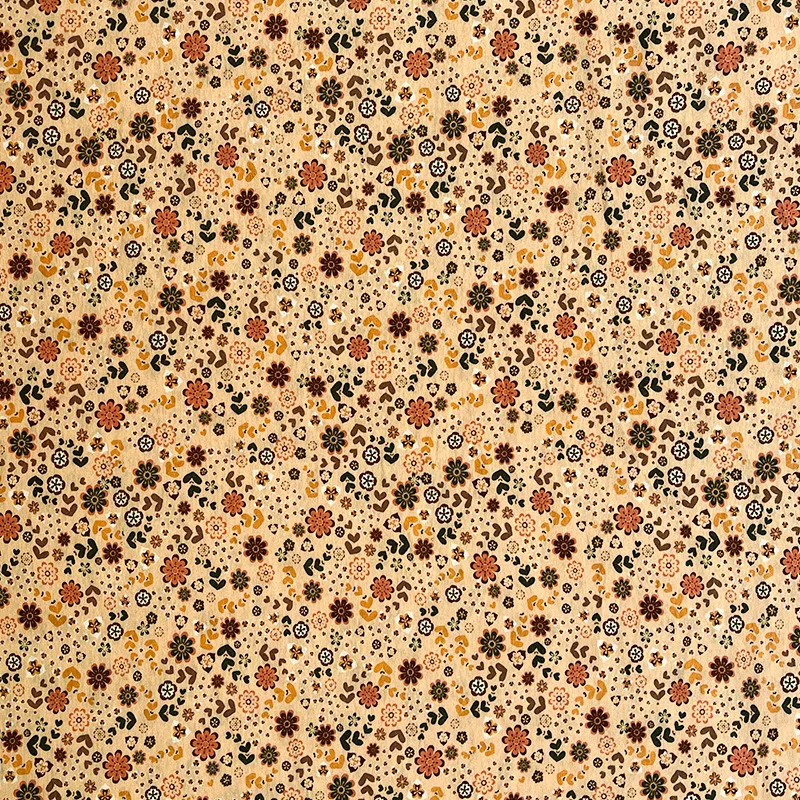 Nuovo tessuto cinese con stampa digitale Piccoli fiori Tessuto di cotone broccato Stile cinese Cheongsam Abito Camicetta Tessuti Hanfu