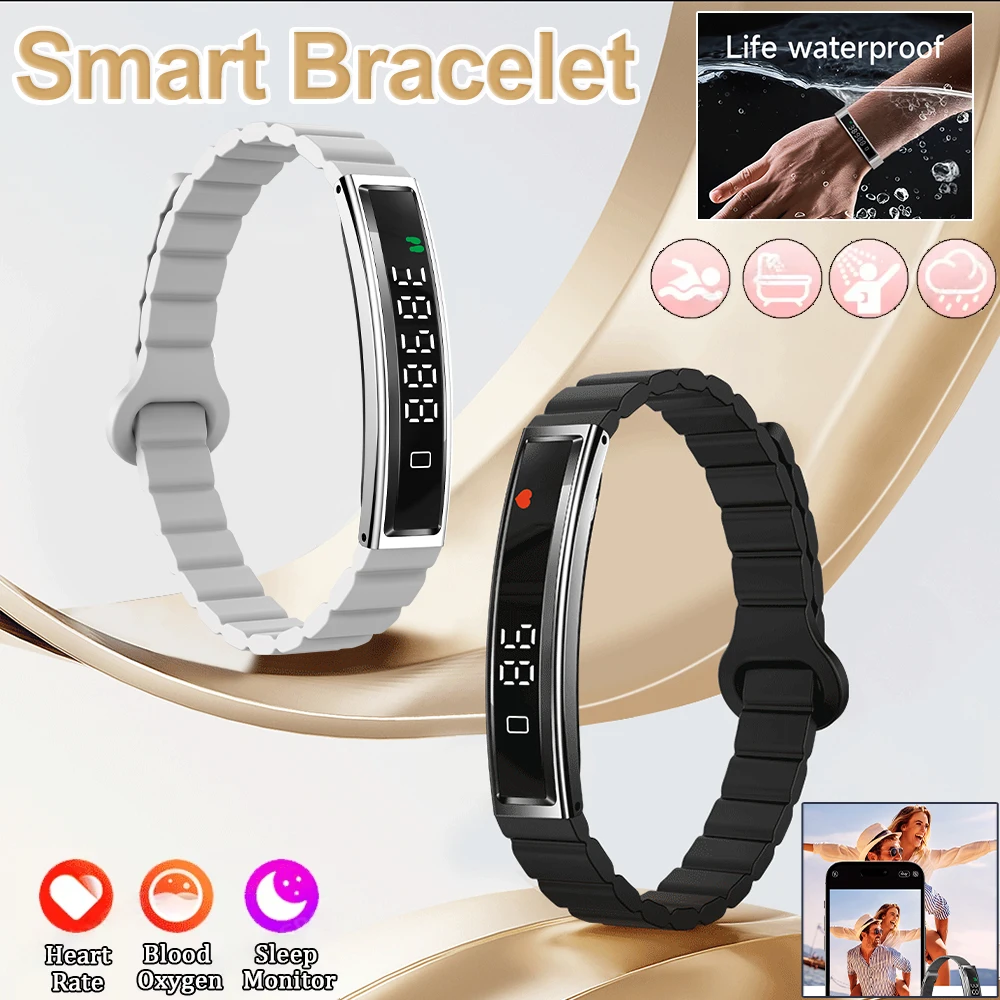 LIGE Smart Bracelet Activity Fitness Tracker Band Sleep Heart Rate Blood Oxygen Stress HRV Monitor Sports Wristband Smart Watch